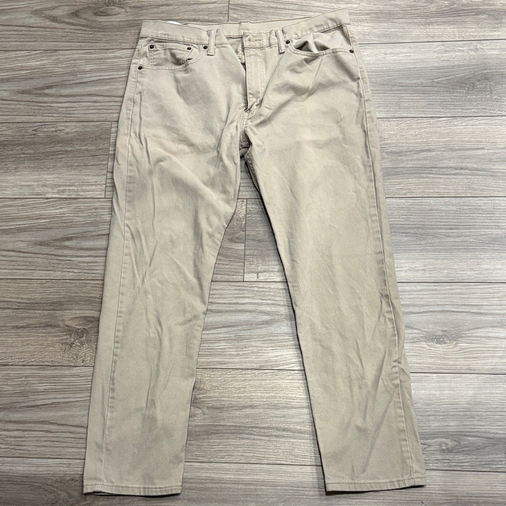 Levi's 502 36/32 Light Beige Straight-Leg Jeans